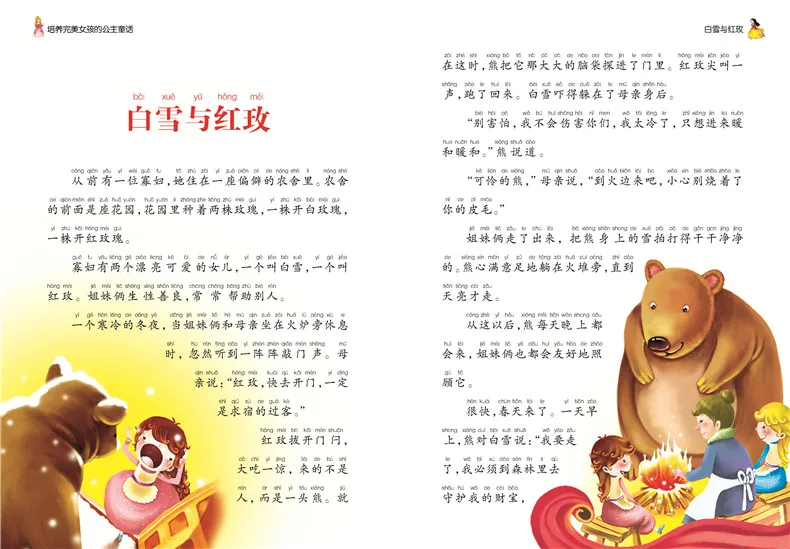 education book in Chinese with pin yin for stater learners and child love Princess story for learning hanzi education book in Chinese with pin yin for stater learners and child love Princess story for learning hanzi