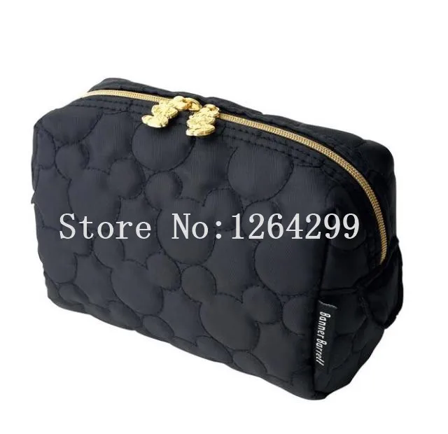 

New Fashion Mickey Girls Woman Nylon Black Cosmetic Bags Cases For Children
