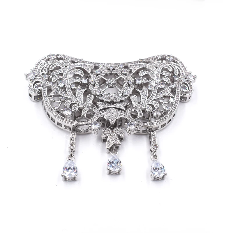 

Zircon micro inlay royal household tassel pendant sweater chain accessories