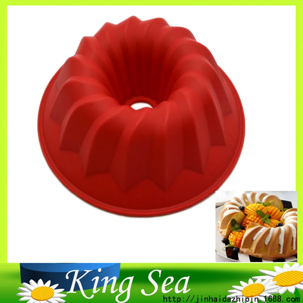 

Bundt Ring Silicone Bakeware Mould Cake Pan Bread Pastry Tin Baking Mold Tool Home Kitchen Supplies
