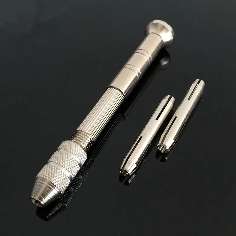 0.5 3mm Drill Bit Aluminum Pin Vise Drilling Chuck Clamp Wood DIY Mini