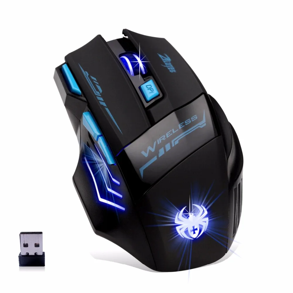 

F14 Wireless Gaming Mouse 2.4Ghz Game Mouse Adjustable Ergonomic USB Optical Cordless Gaming Mice For Laptop PC Computer Gamer