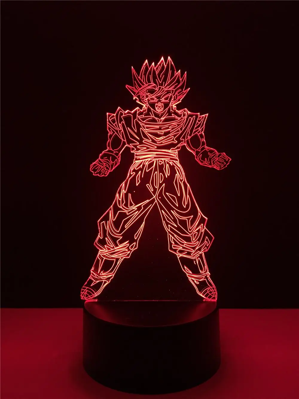 Cartoon Anime Comics Drgon Ball Saiyan Goku 3D Lamp Night Light Kid Toy USB LED Multicolor Gift Decorative Table Lighting Lava