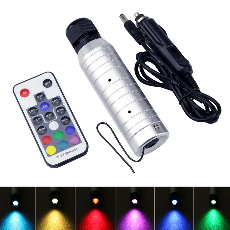 

Car use DC12V 6W RGB LED Fiber Optic light engine +RF 18key Remote controller