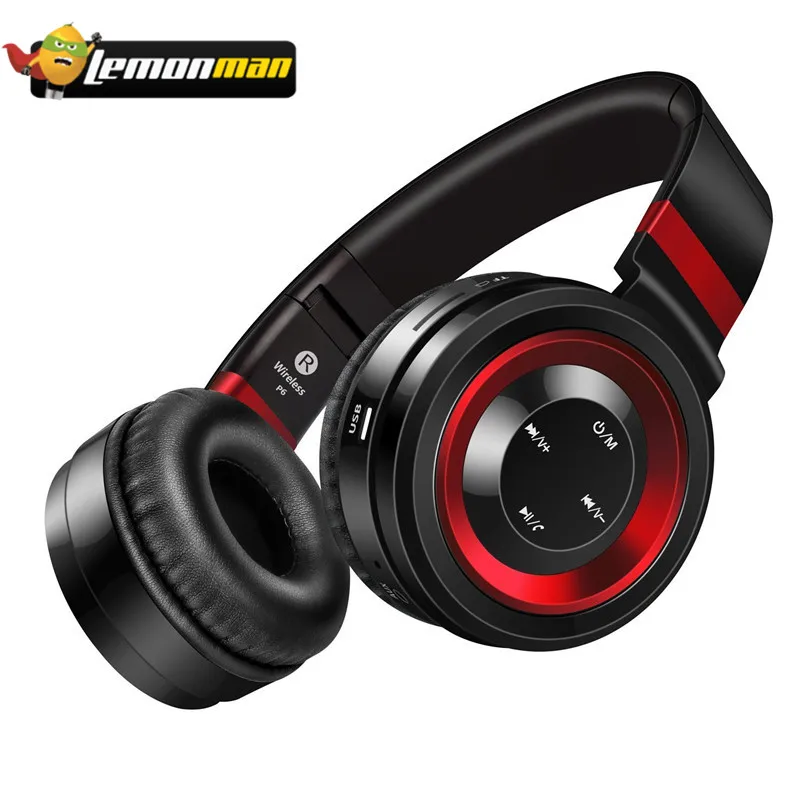 LemonMan P6 Беспроводная Bluetooth auriculares с микрофоном Поддержка TF карты fm-радио стерео Bluetooth гарнитура для iPhone Xiaomi MP3