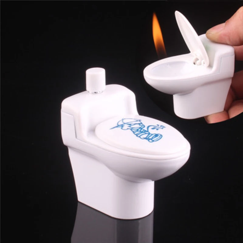 

Funny Lighters Mini Small Butane Toilet Closestool Shaped Gas Inflatable Cigar Cigarette Lighter For Men Creative Gift