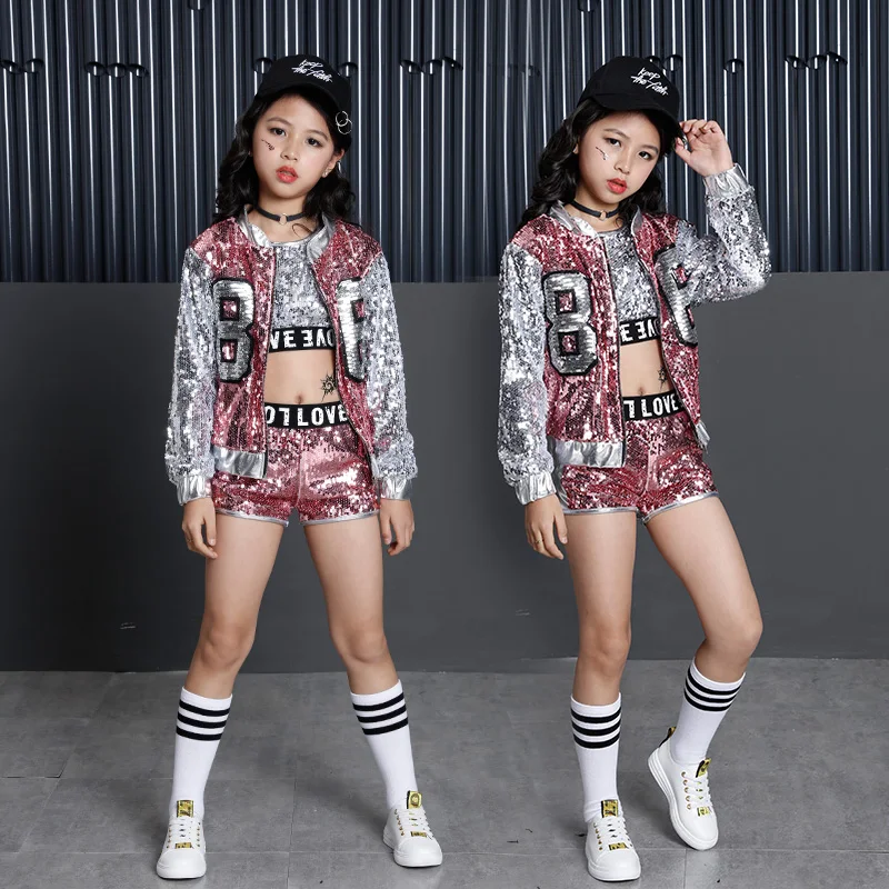 Baby girl clothes 3pcs set winter Spring Jazz Dance Clothing Boy Clothes Street Dance Hip Hop Dance Costumes Kids Performance