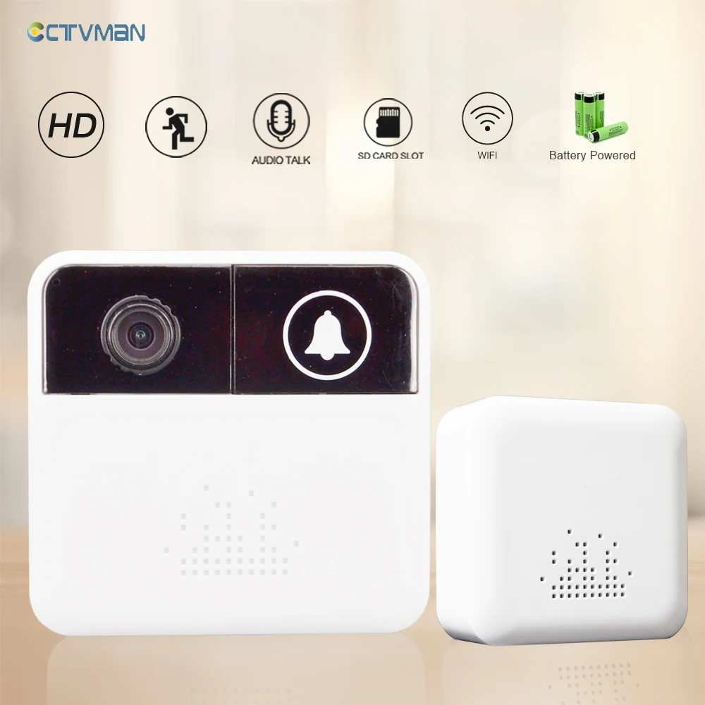 Беспроводной дверной звонок CTVMAN с Wi Fi мини камера HD 720p видеодомофон сигнализация