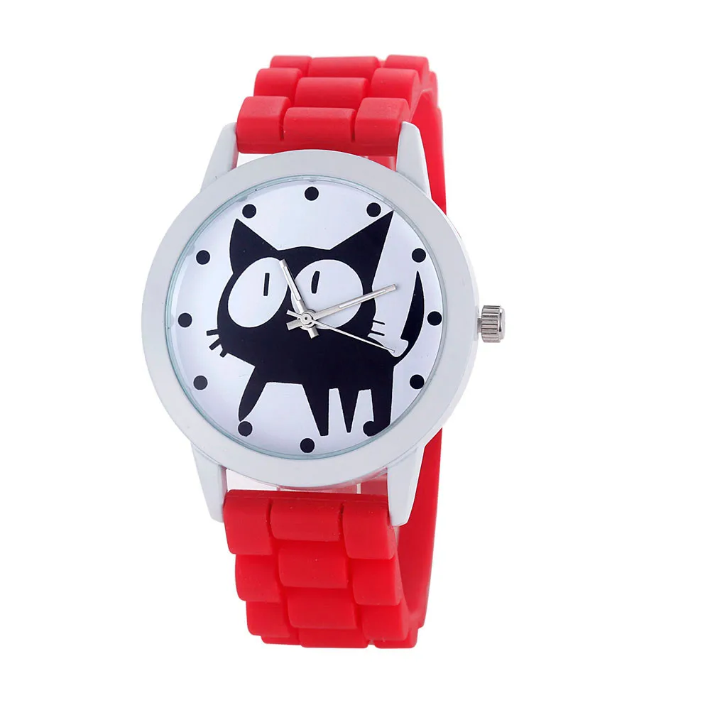 

2017 New sport silicone cat Quartz Wtach free shipping Luxury Women Watches Valentine Gift Relogio masculino