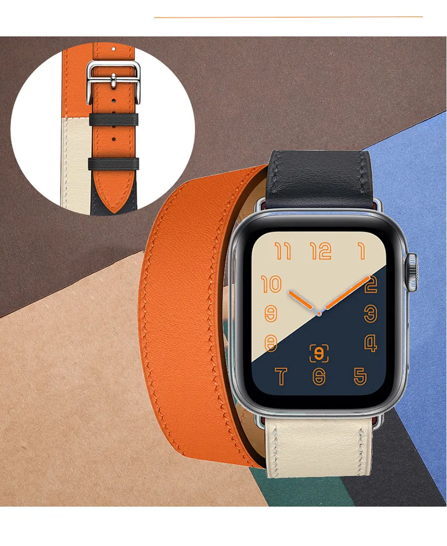 EIMO ремешок для apple watch Band 4 3 42 мм 44 мм iwatch band 42 мм 38 мм Натуральная кожа один тур Браслет ремешок