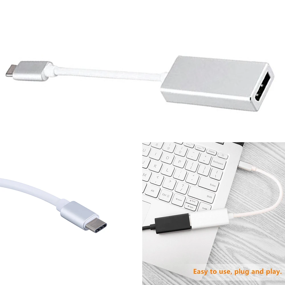 Кабель-Переходник USB C на адаптер для дисплея Портативный Тип C до адаптер для дисплея конвертер Поддержка высокое Скорость передачи