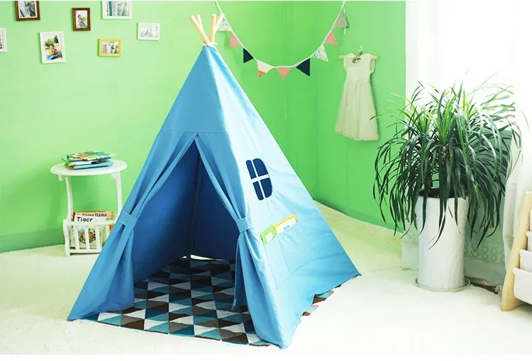 Детский манеж четыре шеста Детские вигвамы детская игровая палатка хлопок холщовый вигвам белый игровой домик для детской комнаты Tipi