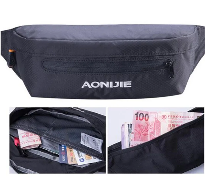 AONIJIE Outdoor Sport Running Waist Belt Bag For Mobile Phone Multipurpose Waist Bags Portable Mini Money Fanny Pack