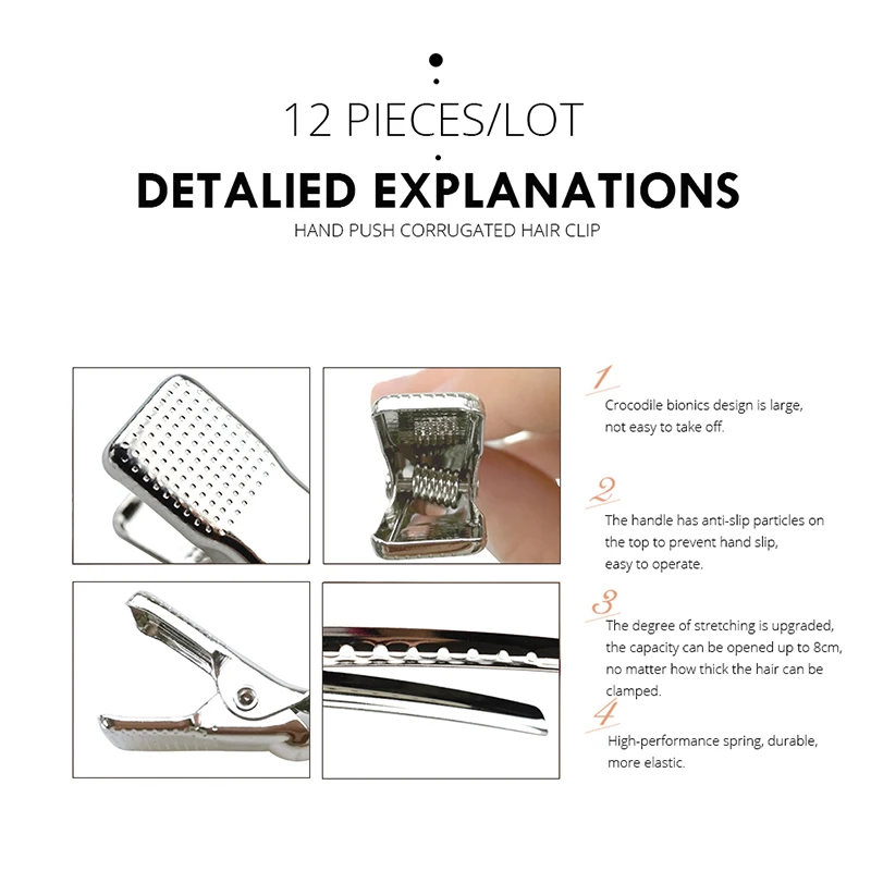 6/12Pcs Stainless Steel Duckbill Hair Clips For Girls Professional Salon Section Metal Hairpins Women Girls Hair Styling Tools 6/12Pcs Stainless Steel Duckbill Hair Clips For Girls Professional Salon Section Metal Hairpins Women Girls Hair Styling Tools