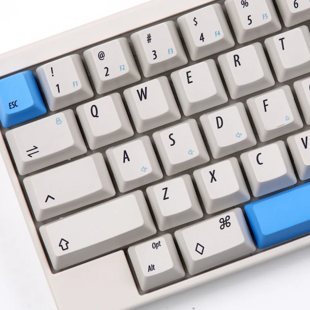 Электростатический емкостный молочный keycap PBT OEM краситель субкровать 60 клавиш в