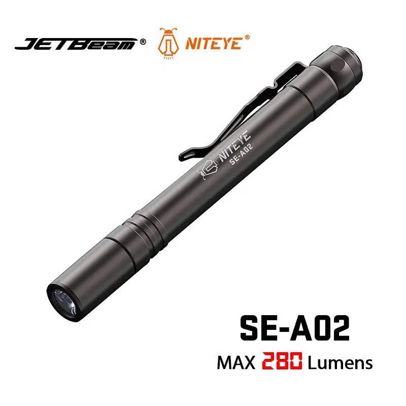 EDC Torch JETBEAM SE-A02 Cree XP-G max. 280 lumen beam throw 59 meters waterproof tactical tailcap switch flashlight