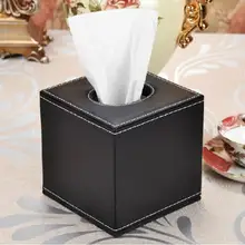 Мода площади деревянное строение кожа tissue box салфетка коробка держатель туалетной бумаги для украшения дома PZJH013