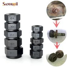 10 sztuk uszkodzona śruba z nakrętką Extractor Hex Drive łączniki Remover zestaw kolczyków Metric Broken Bolt Removal Kit motocykl Auto naprawa samochodów