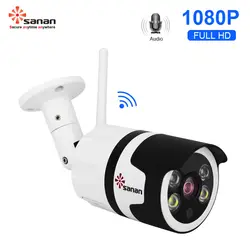 Санан 1080 P Wifi Камера Ночное видение камера видеонаблюдения HD двухстороннее аудио Водонепроницаемый Наружная цилиндрическая IP Камера