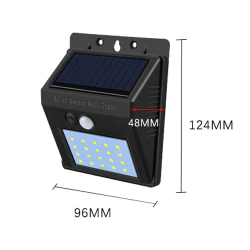 20/40 светодиодный садовый светильник на солнечной энергии, Открытый PIR датчик движения, Солнечный настенный светильник, забор, лестничная дорожка, дворовая Ночная безопасная Солнечная лампа - Испускаемый цвет: 20 LED