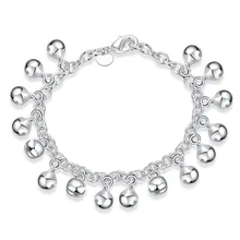 2016 Fashion Jewelry Silver Plated Charm Bijoux Women’s Tinkle Bell Pendants Bracelets & Bangles For Children Christmas Gifts