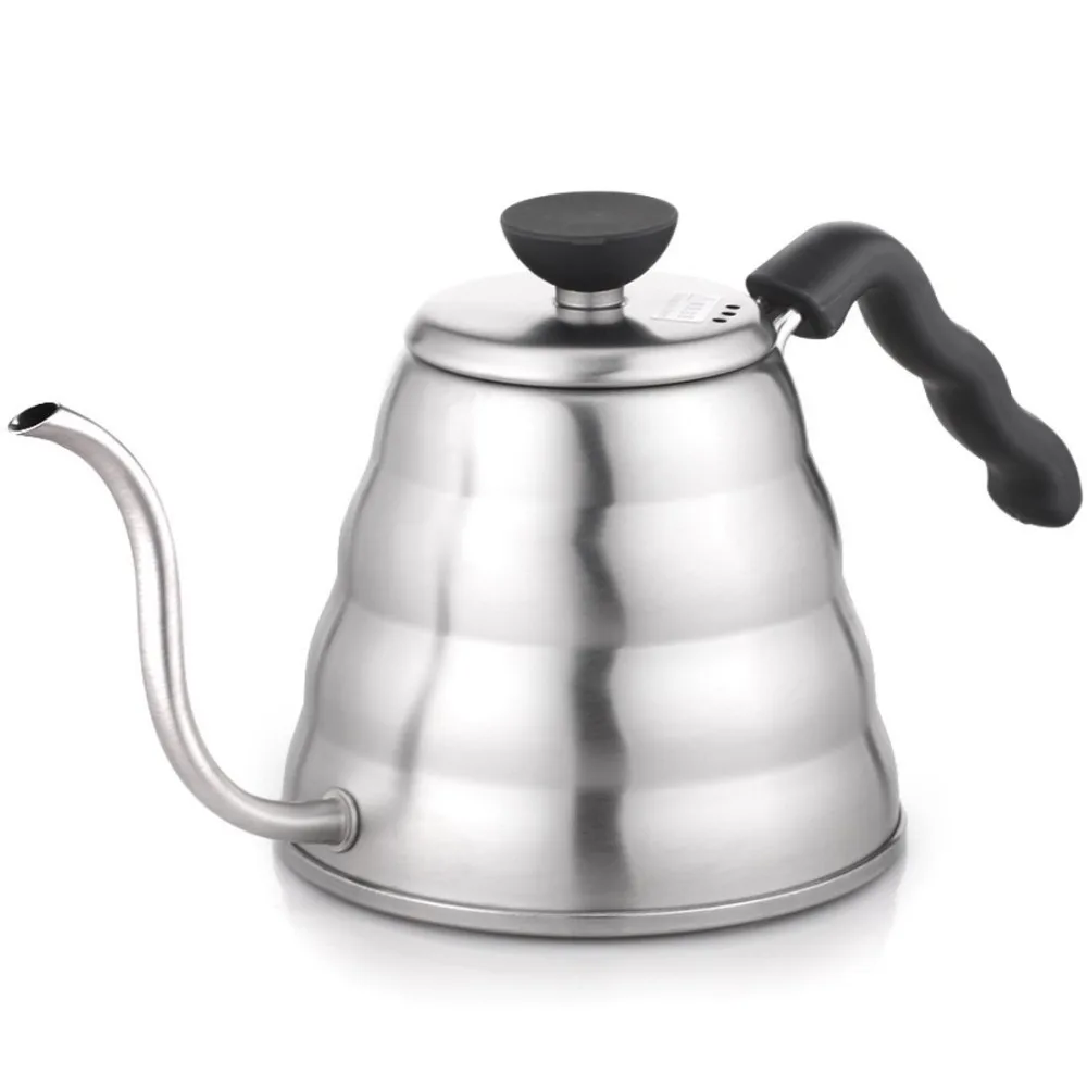 1pc 1.2L Hario V60 Tea and Coffee Drip Kettle pot stainless steel gooseneck spout Kettle hot water for Barista VKB-120HSV