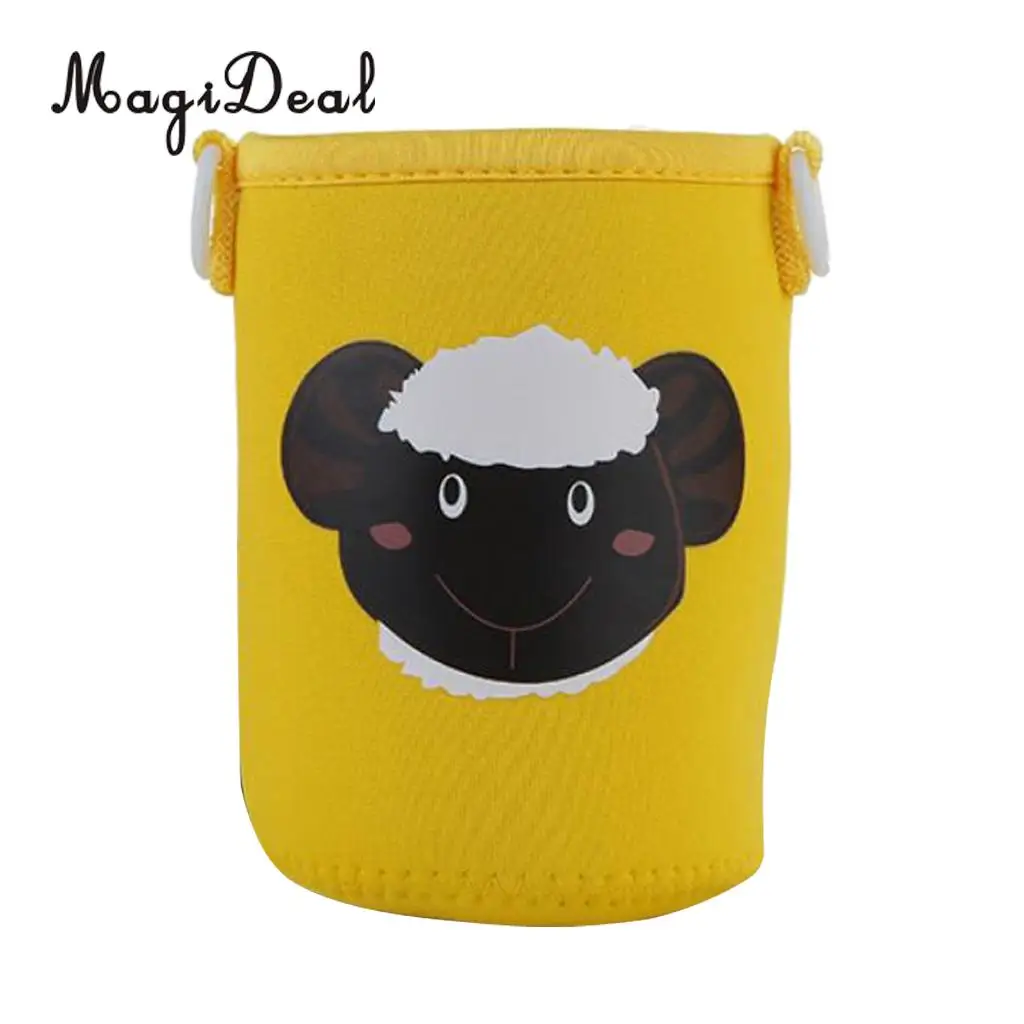 MagiDeal Insulated Water Bottle Sleeve Cartoon Animal Drink Bottle Covers Kids - Build-in Carrying Strap