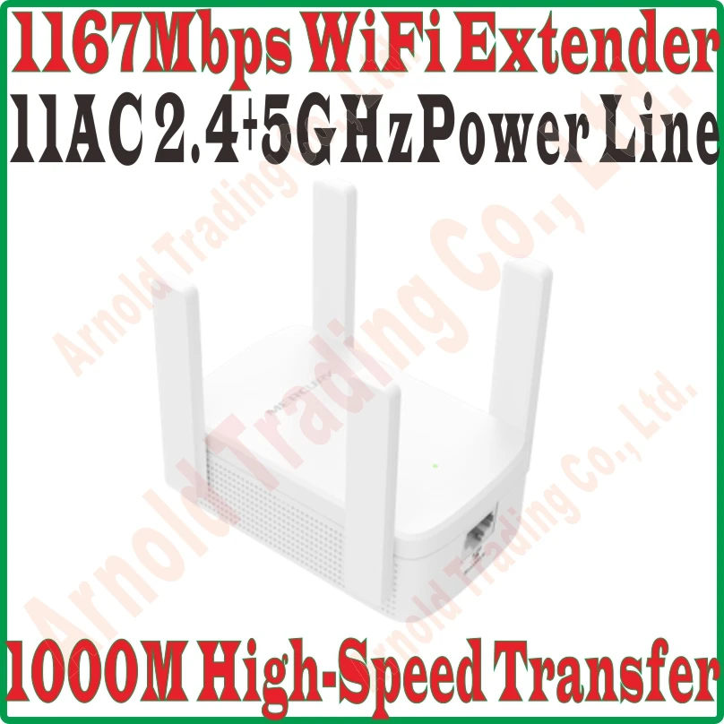 Best Single Universal Wifi Extender 1000mbps Power Line Adapter Extender 2.4ghz 300m 5ghz 867m