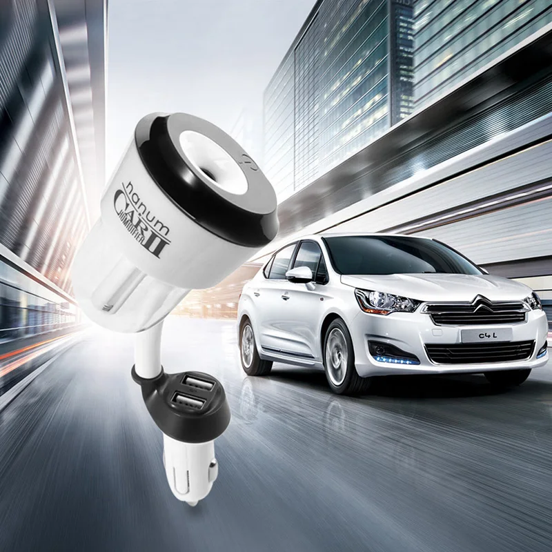 

Free_on 12V Car Humidifier Air Purifier Aroma Oil Aromatherapy Mist Maker 2 USB Charger