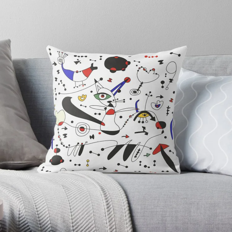 

Miro inspiration Pillow Covers Cases Pattern Nordic Cover Cushion Pillowcase Square Print