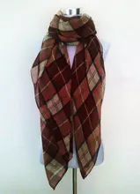 Free Shipping 2015 New Fashion Brand Tartan British Red Blue Beige Coffee Plaid Checked Scarves Snood