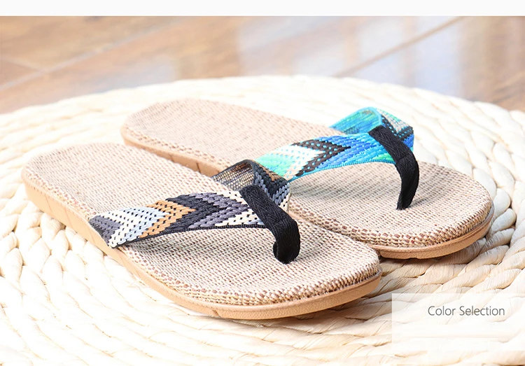 LCIZRONG/тапочки в богемном стиле; 4 цвета; женские пляжные домашние шлепанцы с цветами; Милые Вьетнамки размера плюс; Sandalias Mujer; повседневная обувь на плоской подошве