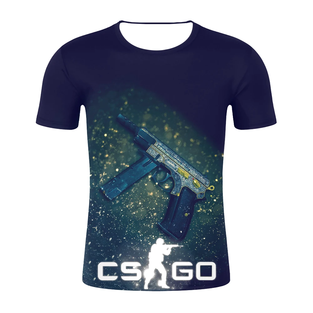 2019 футболка унисекс с 3D принтом CS GO Counter Strike Global offension CSGO Gun летняя пуловер