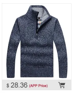 Warm Winter Sweaters Mens Knitwear Classic Pullovers Stand Collar Clothing
