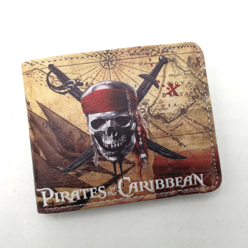 

Hot Goods : Pirates of the Caribbean Jack Anime Wallet of New Science Fiction Movies Coin Purse Female Cards Holder Money Bag