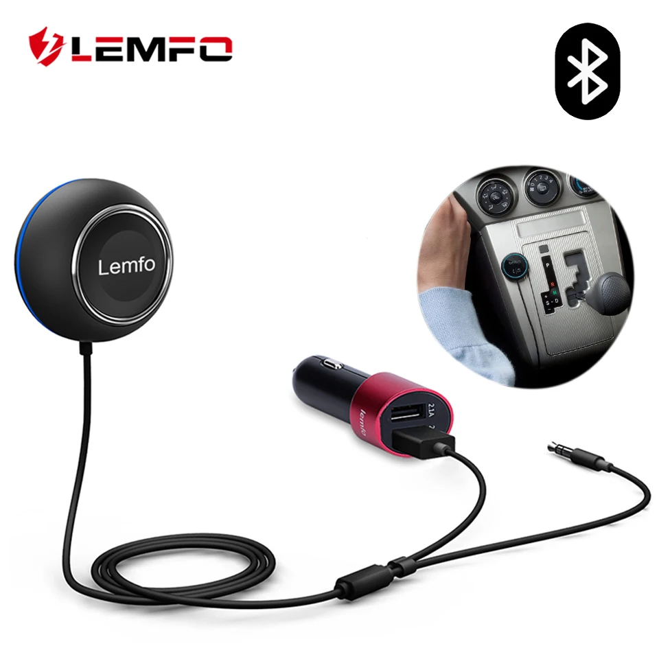 

LEMFO FM Transmitter Audio Car Mp3 Player Wireless In-Car FM Modulator Handsfree Bluetooth Car Accessories for Men Women