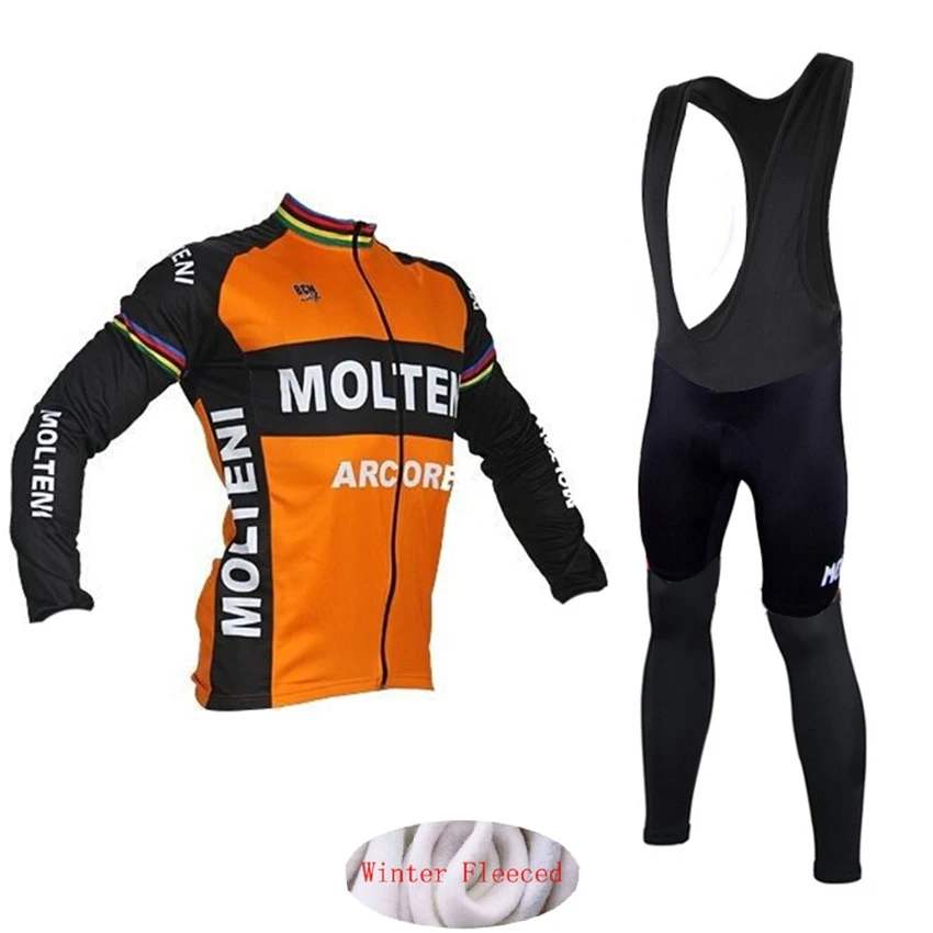 Molteni зимняя одежда для велоспорта ropa ciclismo термо флисовая с длинными рукавами Майо