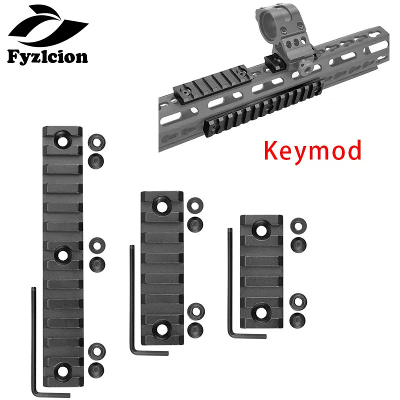 

Tactical hunting 5/7/13 slot Picatinny Weaver Rail Section for Keymod Handguard Rail Mount System Accessories