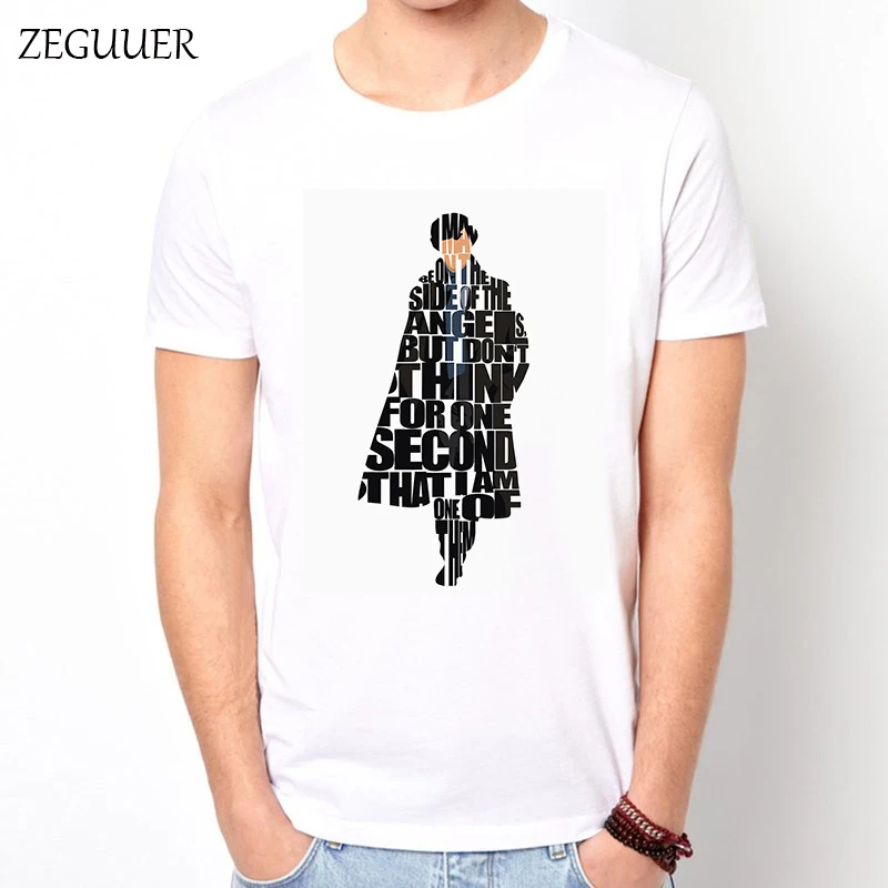 

Sherlock Benedict Cumberbatch T Shirt Funny T Shirts Summer Streetwear T Shirt Men Harajuku Boyfriend Gift Print Casual Clothes