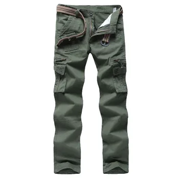 

2019 Men Cargo Pant Casual Men Multi-Pocket Overall Male Combat Cotton Trousers Army Casual joggers pants Size 40