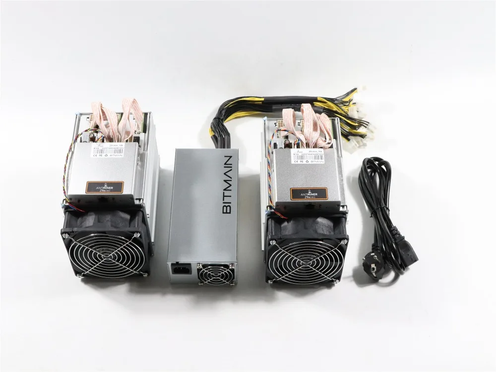 2 шт б/у Antminer Z9 Mini 10k Sol/s 300W с 1pc BITMAIN APW3 1600W PSU Asic Equihash Miner Mine ZEN ZEC BTG