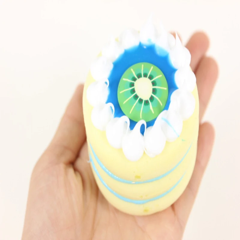 Kawaii Squishy Mini 6.5cm Round Fruit Cake Squishy Slow Rising Squeeze Bread Stress Relief Toys Phone Strap Squishi Kid Juguetes