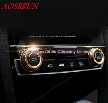 

for Honda Civic 2016 modified air conditioning knobs decorative circle metal automotive interior refit car-styling 3D sticker