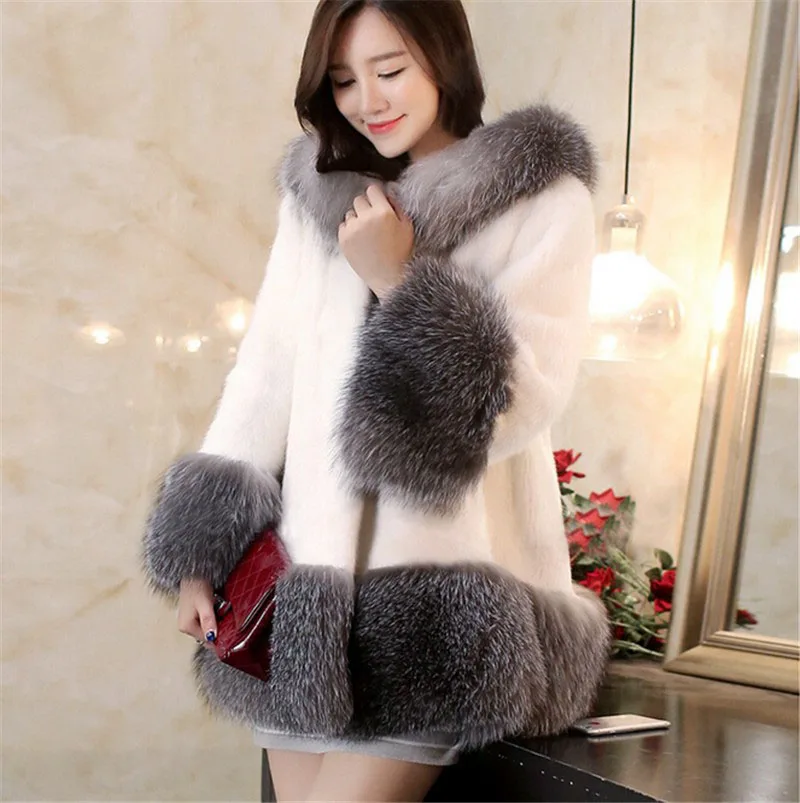 Caracilia Women's Faux Fur Coat Wedding Cloak Cape Shawl for Evening Party  