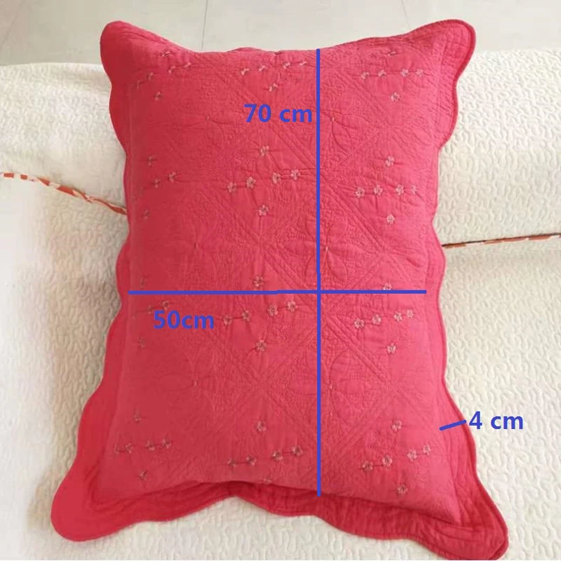 Деревенская Стандартная Наволочка для спальни, прямоугольная наволочка, хлопок, стеганая наволочка для дома, гостиной, 70X50 см