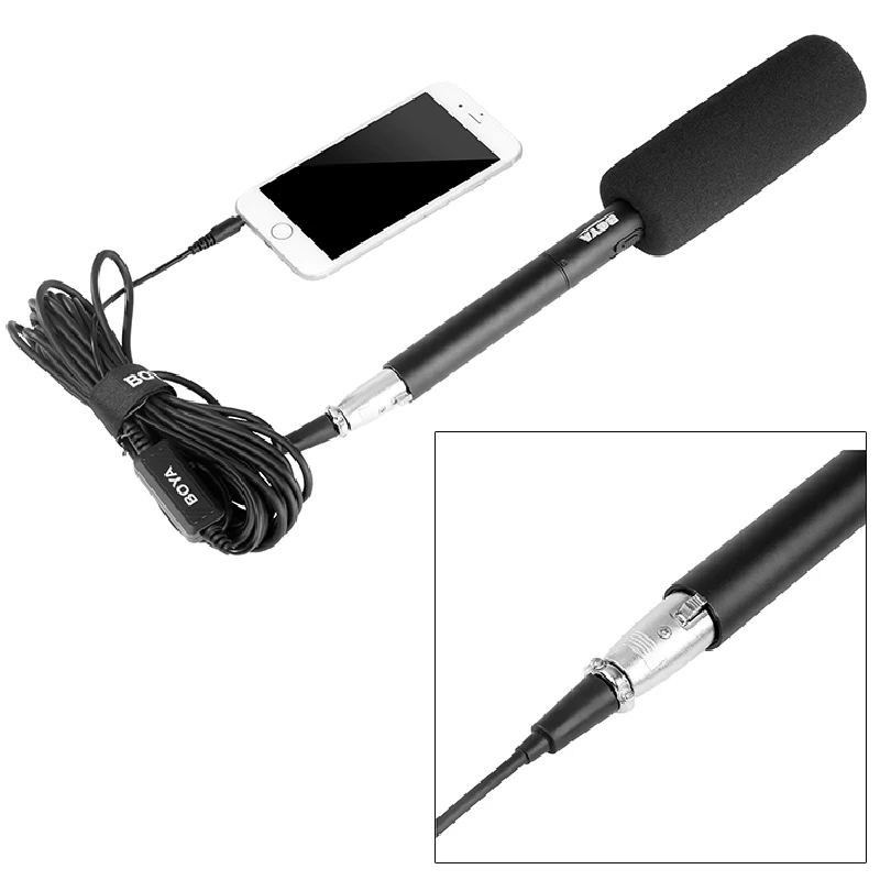

New 20ft/6m XLR to 3.5mm Microphone Audio Cable Extension Cables for iPhone iPad Android Phone Tablet