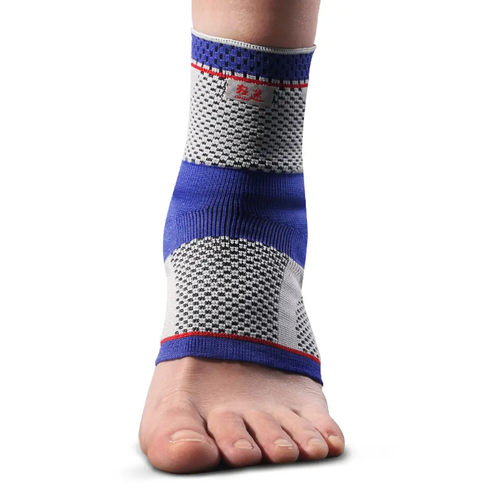 Kuangmi Five Star Compression Ankle Sleeve Silicone Pad Support Injury Recovery Sports Breathable Football Sock Ankle Protector