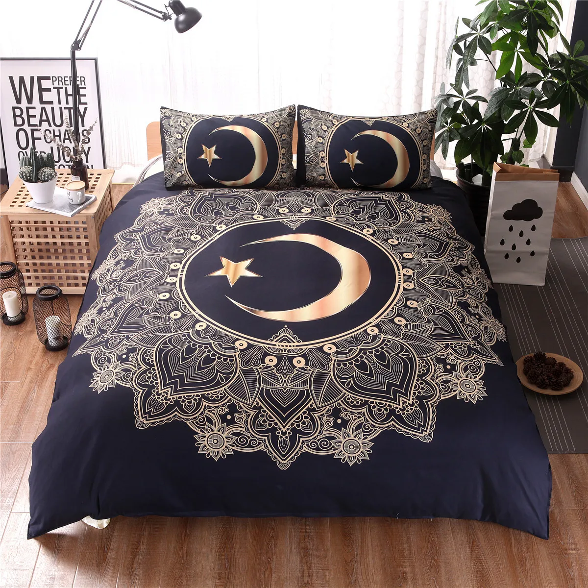 Blue Bedding Set Soft Quilt Cover 