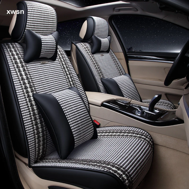

XWSN Ice silk Universal car seat cover for audi a1 a3 8p 8v sportback a4 b6 b7 b8 a6 c5 c6 c7 q5 q7 tt car seat protector