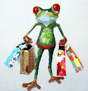

Frameless painting by numbers paint by number for home decor canvas painting 4050 frog shopping